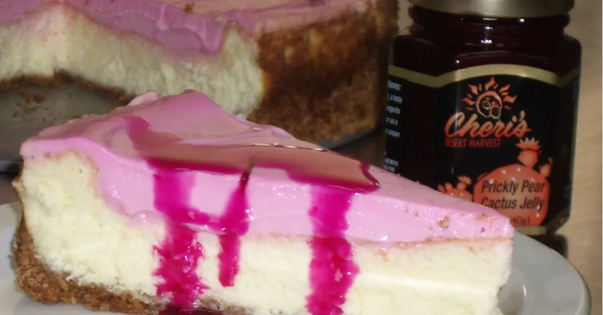 Prickly pear cheesecake