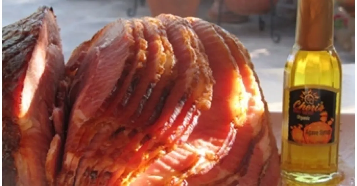 Agave Whiskey Glazed Ham Recipe with Cheri’s Agave Syrup
