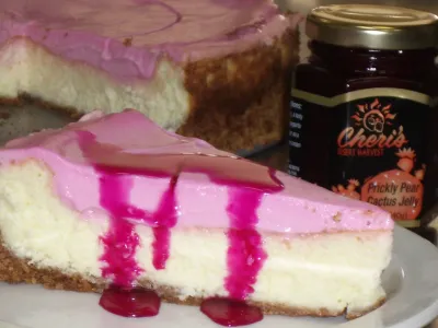 Prickly pear cheesecake